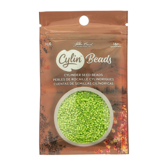 Cylin Bead 11/0 Opaque Green Neon Color