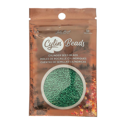 Cylin Bead 11/0 Opaque Emerald Green