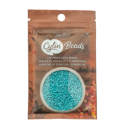 Cylin Bead 11/0 Opaque Turquoise Blue