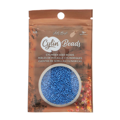 Cylin Bead 11/0 Opaque Blue Cerulean