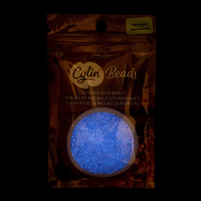 Cylin Bead 11/0 Glow in Dark AB Violet
