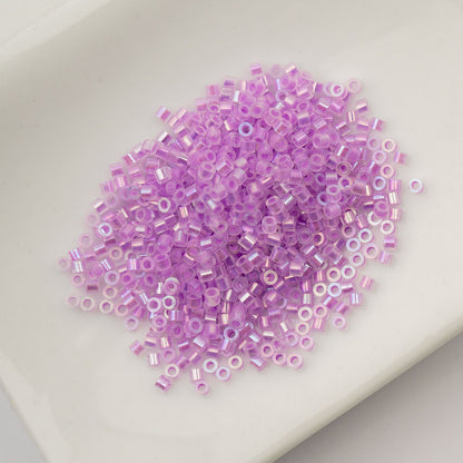 Cylin Bead 11/0 Glow in Dark AB Purple