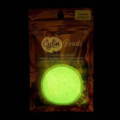 Cylin Bead 11/0 Glow in Dark AB Yellow