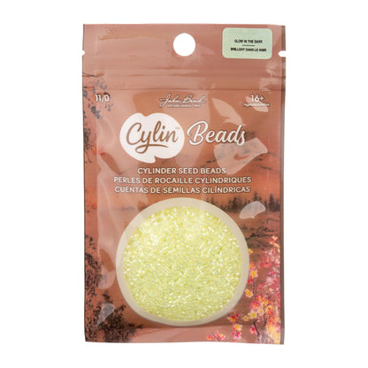 Cylin Bead 11/0 Glow in Dark AB Yellow Neon