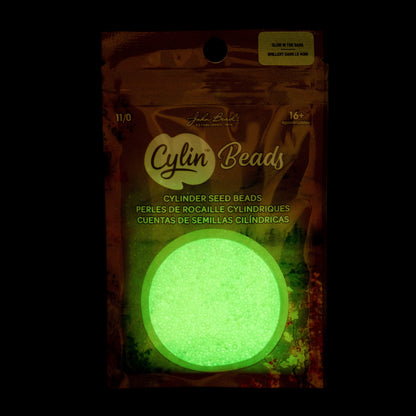 Cylin Bead 11/0 Glow in Dark AB Light Green