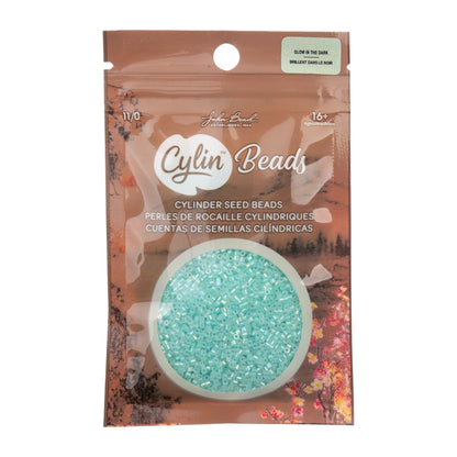 Cylin Bead 11/0 Glow in Dark AB Green