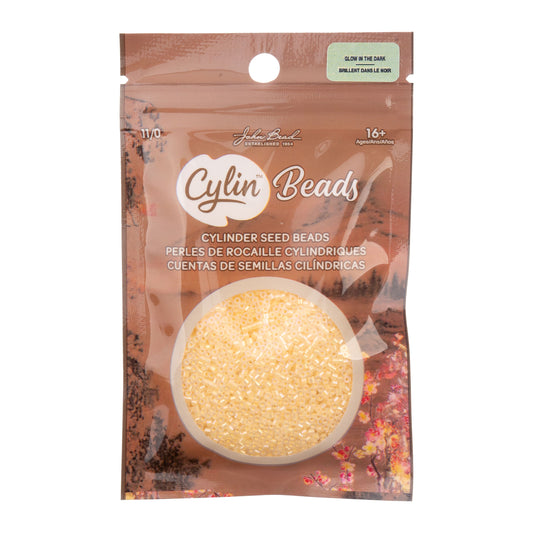 Cylin Bead 11/0 Glow in Dark AB Light Yellow