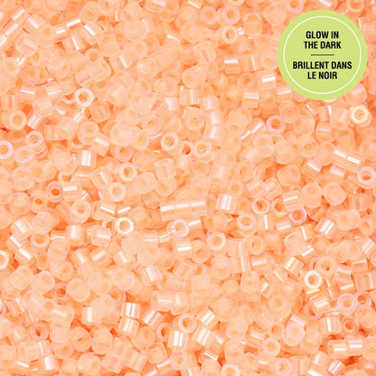 Cylin Bead 11/0 Glow in Dark AB Orange