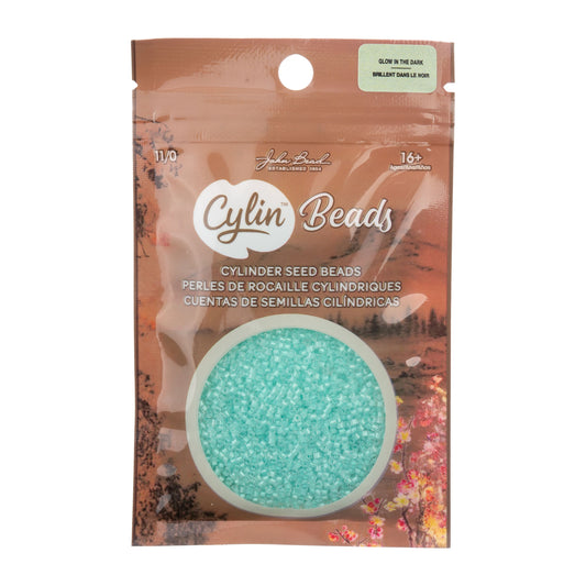 Cylin Bead 11/0 Glow in Dark Green