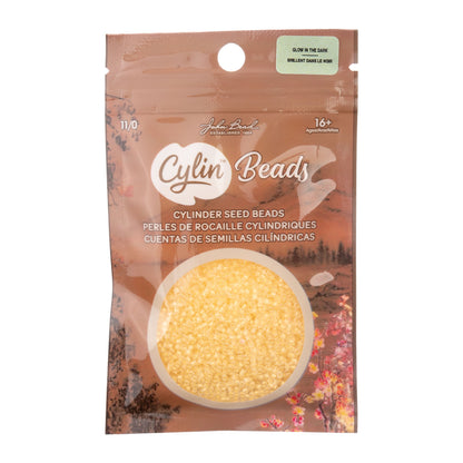Cylin Bead 11/0 Glow in Dark Light Yellow