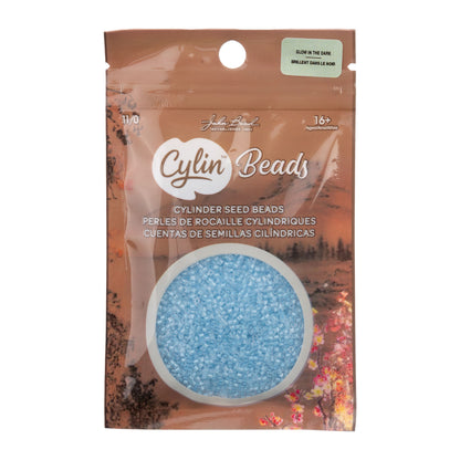 Cylin Bead 11/0 Glow in Dark Blue