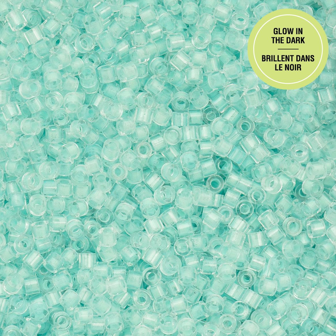 Cylin Bead 11/0 Glow in Dark Turquoise