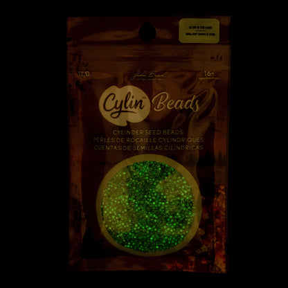 Cylin Bead 11/0 Glow in Dark Grey