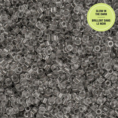 Cylin Bead 11/0 Glow in Dark Grey