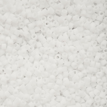 Cylin Bead 11/0 Matte Macaron White