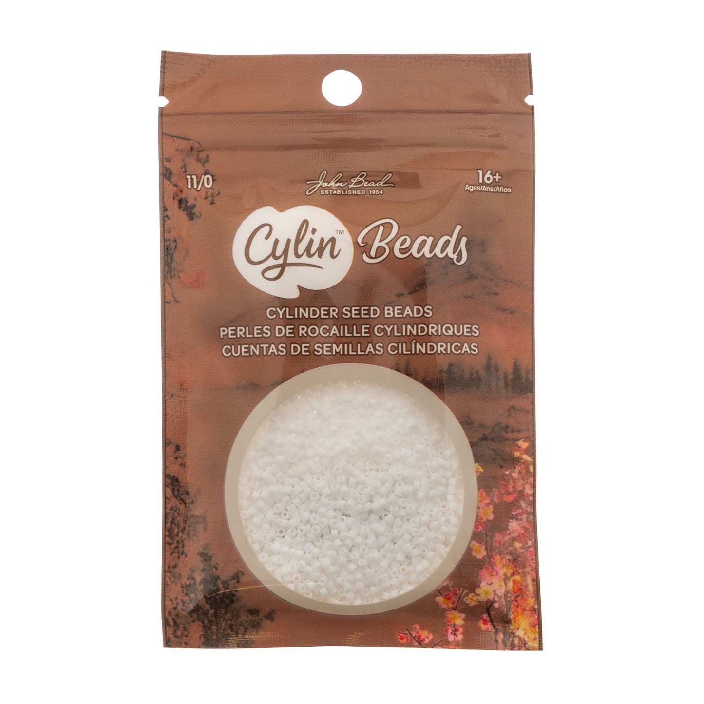 Cylin Bead 11/0 Matte Macaron White