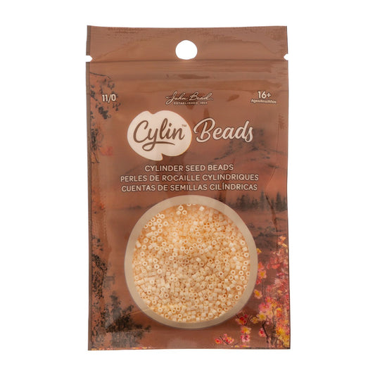 Cylin Bead 11/0 Matte Macaron Blush Ivory