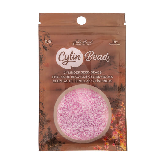 Cylin Bead 11/0 Matt Macaron Pink Cotton Candy - Alberta Bead Store