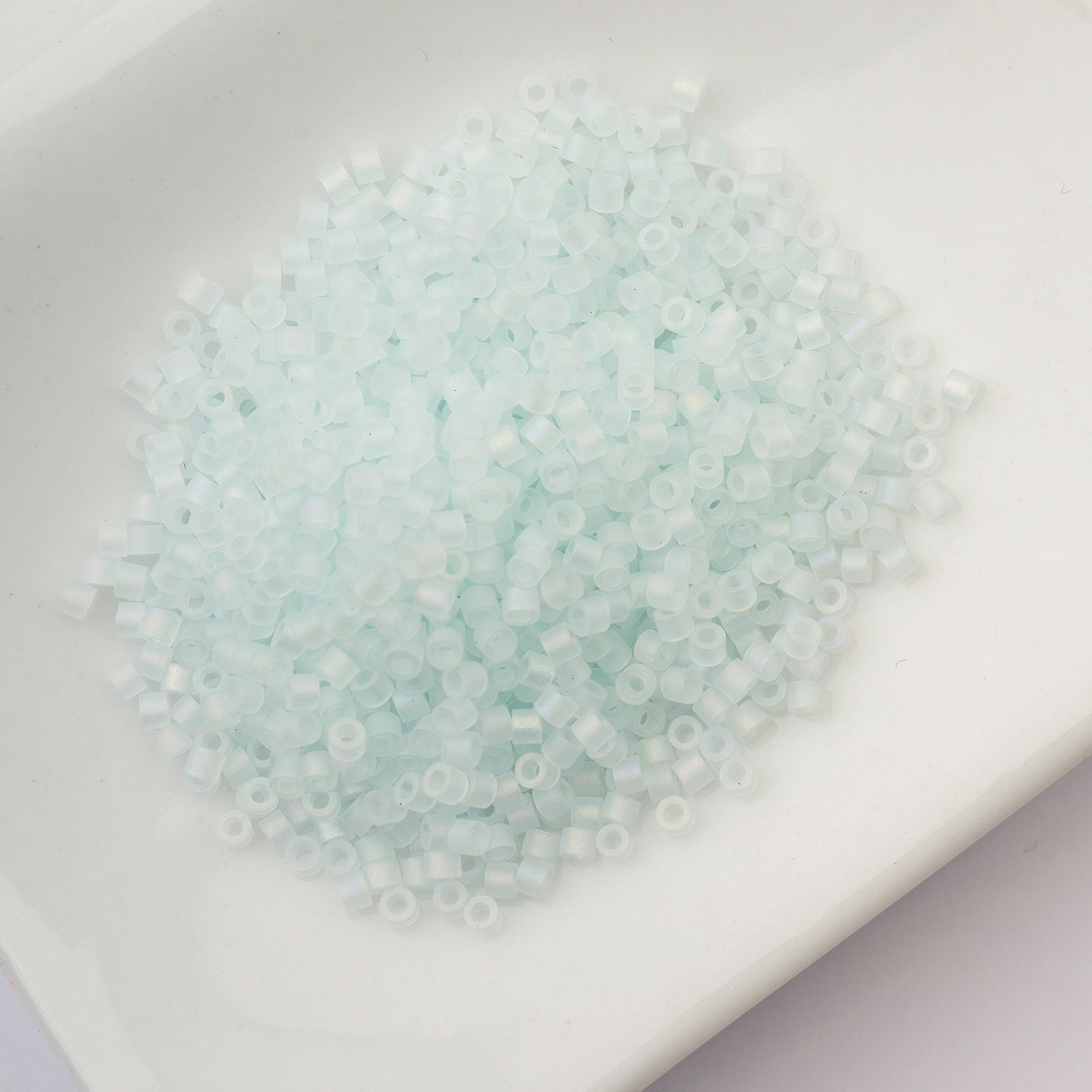 Cylin Bead 11/0 Matt Macaron AB Soft Blue - Alberta Bead Store