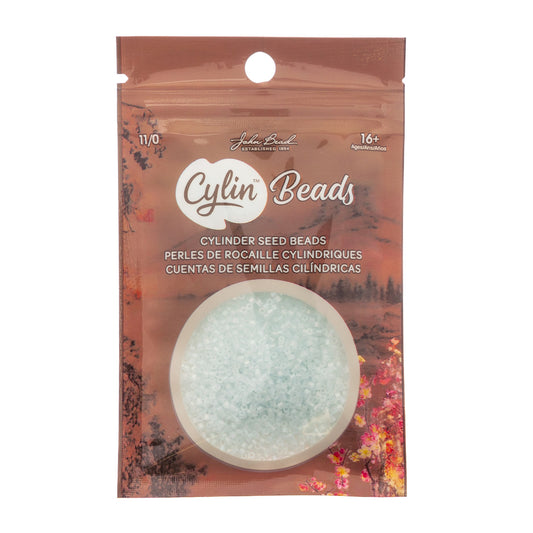 Cylin Bead 11/0 Matt Macaron AB Soft Blue - Alberta Bead Store