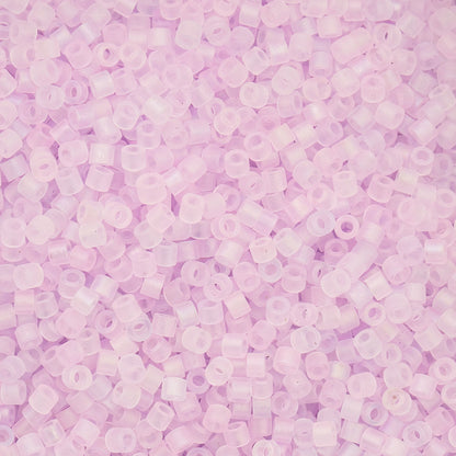 Cylin Bead 11/0 Matte Macaroon AB Lilac Frost - Alberta Bead Store