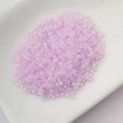 Cylin Bead 11/0 Matte Macaroon AB Lilac Frost - Alberta Bead Store