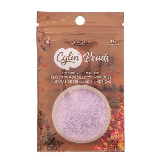 Cylin Bead 11/0 Matte Macaroon AB Lilac Frost - Alberta Bead Store