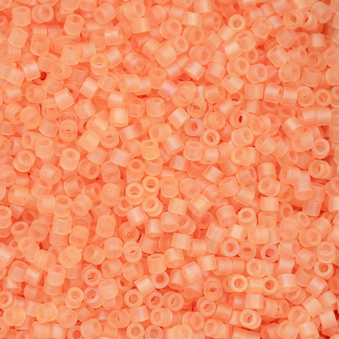 Cylin Bead 11/0 Matt Macaron AB Tangerine - Alberta Bead Store