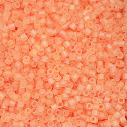 Cylin Bead 11/0 Matt Macaron AB Tangerine - Alberta Bead Store