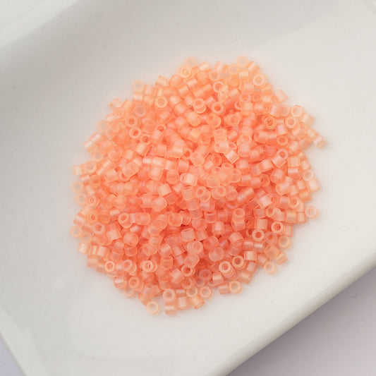 Cylin Bead 11/0 Matt Macaron AB Tangerine - Alberta Bead Store