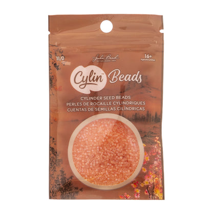 Cylin Bead 11/0 Matt Macaron AB Tangerine - Alberta Bead Store