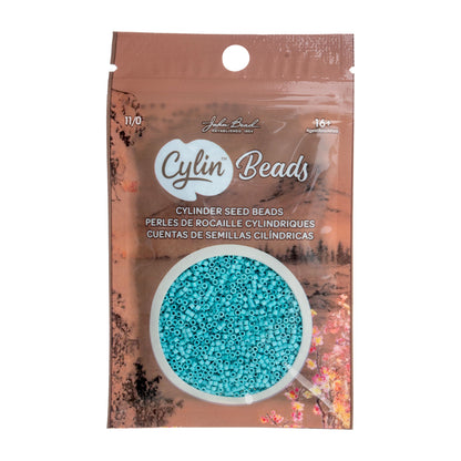 Cylin Bead 11/0 Opaque Turquoise Green