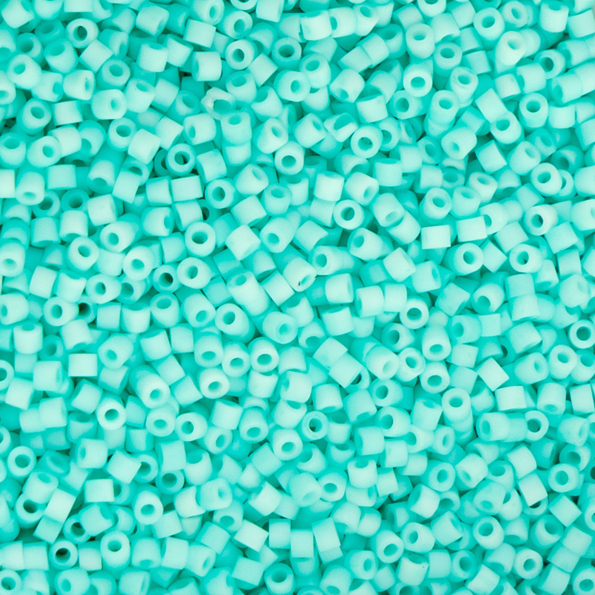 Cylin Bead 11/0 Matt Macaron Green Turquoise - Alberta Bead Store