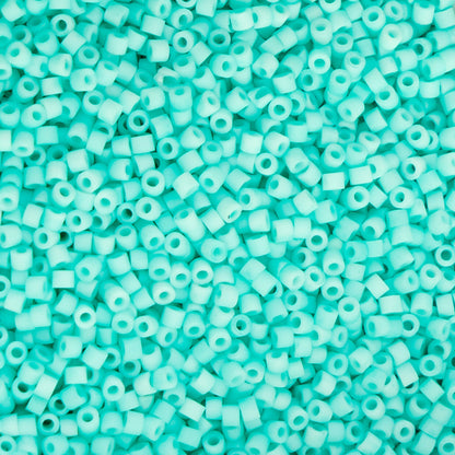Cylin Bead 11/0 Matt Macaron Green Turquoise - Alberta Bead Store