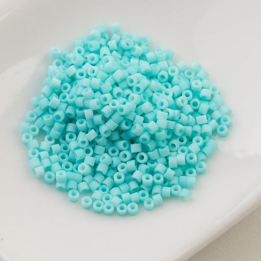 Cylin Bead 11/0 Matt Macaron Green Turquoise - Alberta Bead Store
