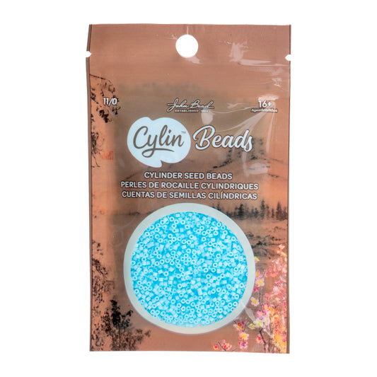 Cylin Bead 11/0 Matt Macaron Light Blue - Alberta Bead Store