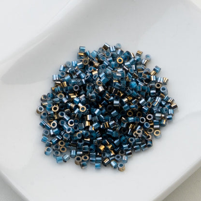 Cylin Bead 11/0 Gilded Halo Blue Flame