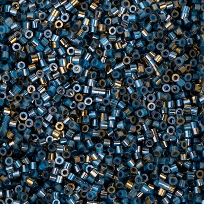 Cylin Bead 11/0 Gilded Halo Blue Flame