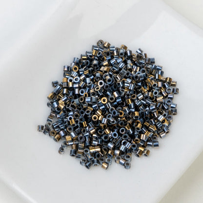 Cylin Bead 11/0 Gilded Halo Gunmetal