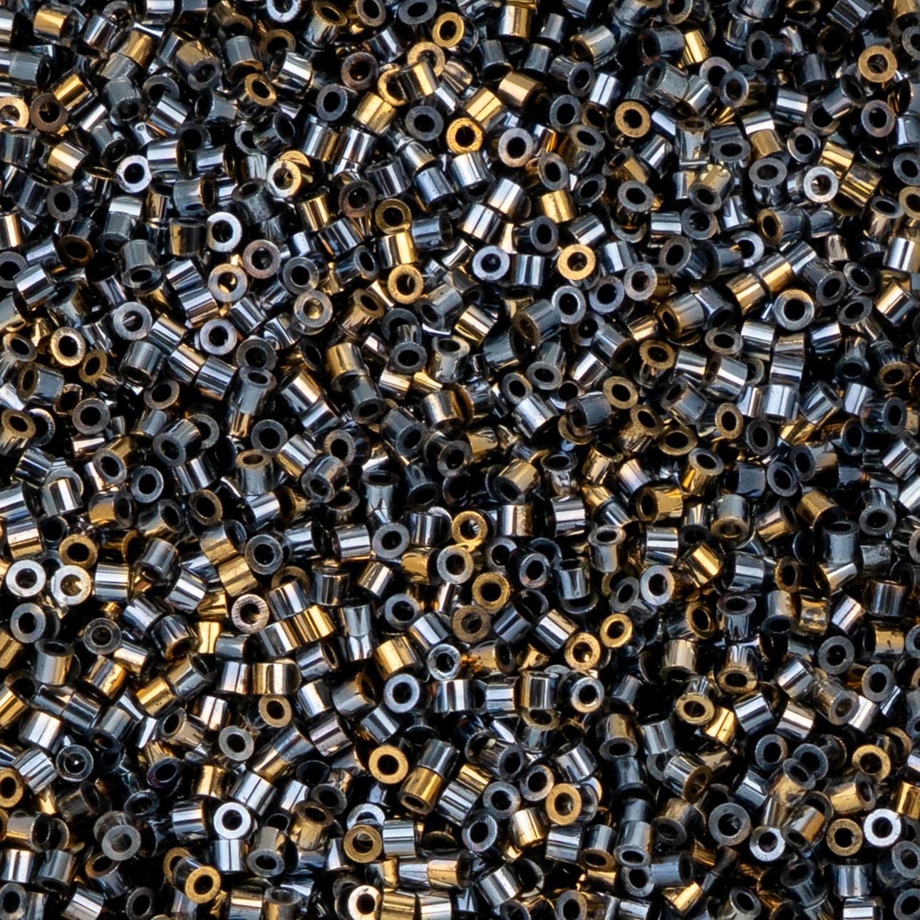 Cylin Bead 11/0 Gilded Halo Gunmetal