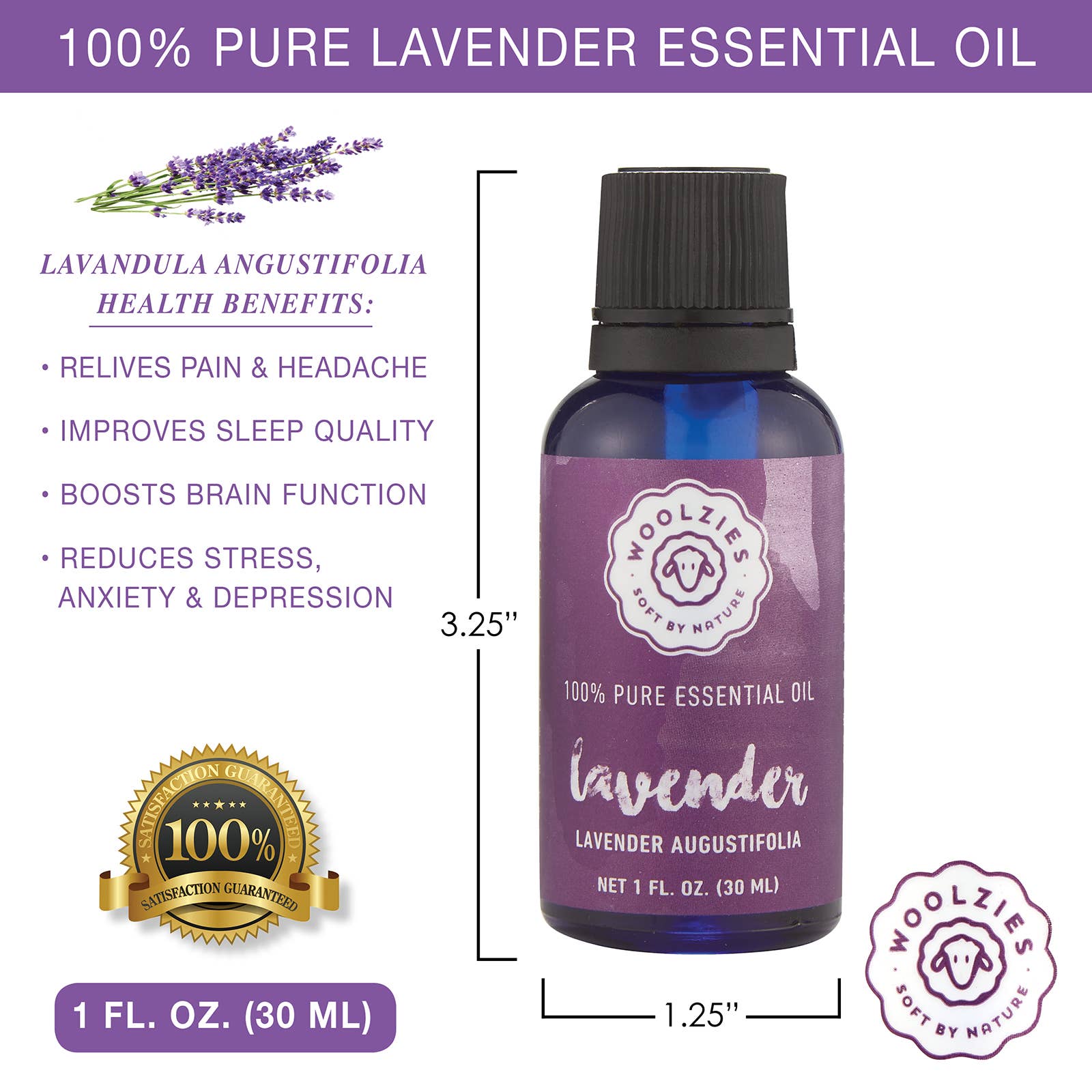 Lavender Essential Oil 30ml | Woolzies