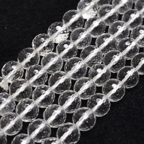 Clear Quartz Faceted Gemstone Bead - All Sizes | Crystals and Sun Signs Co