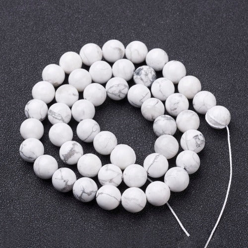 Howlite Gemstone Beads - All Sizes - Premium Beads from Crystals and Sun Signs Co - Shop now at Witches Ink LTD