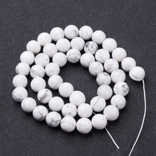 Howlite Gemstone Beads - All Sizes - Witches Ink LTD - O/A Crystals and Sun Signs