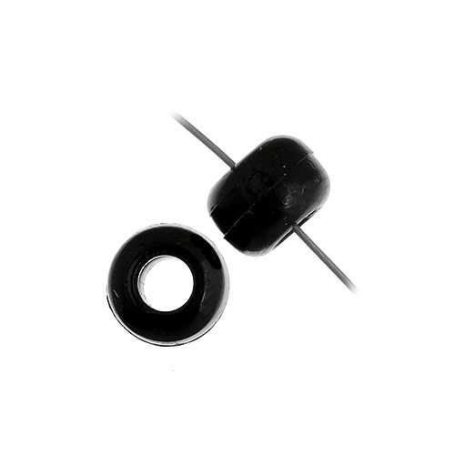 Crow Bead/Pony Bead Opaque 9mm Black
