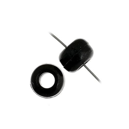 Crow Bead/Pony Bead Opaque 9mm Black