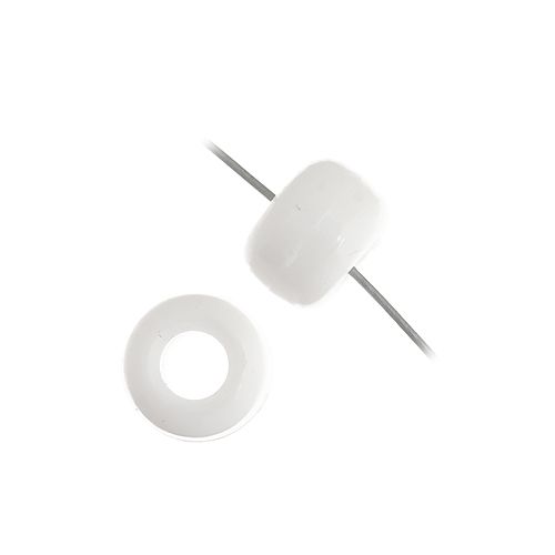 Crow Bead/Pony Bead Opaque 9mm White
