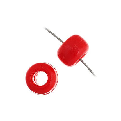 Crow Bead/Pony Bead Opaque 9mm Red