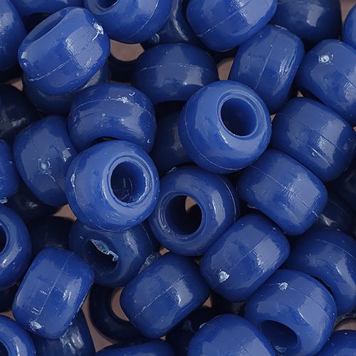 Crow Bead/Pony Bead Opaque 9mm Blue