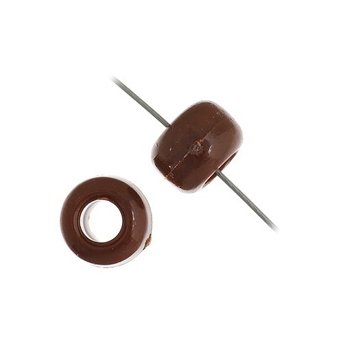 Crow Bead/Pony Bead Opaque 9mm Brown